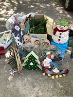 Group view of all assorted holiday decorations