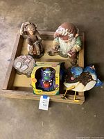 Overall lot view showing all five items