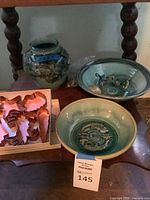 Group shot of jar, two bowls and cookie cutters