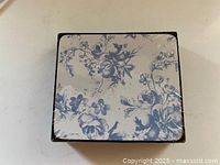 Front of boxed Royal Doulton Provence Bleu coasters