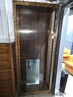 Full front view of empty cabinet frame