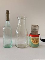 Front view of all three items