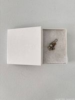 Box open showing bracelet inside on padding