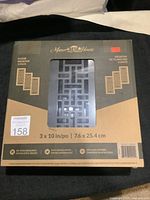 Photo of one box showing front view with vent cover design and packaging details including size 3 x 10 inches and brand Manor House.