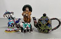 Front view of entire lot showing all four items