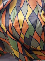 Front view of patterned curtain fabric