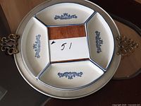 Top view of complete assembled tray with dishes