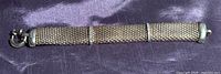 Full length view of the 7-inch sterling silver rose gold plated diamond mesh bracelet with lobster clasp.
