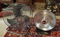 Overall view showing Presto HeatDish heater and Mastercraft fan side by side