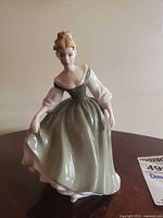 Front view of Royal Doulton Fair Lady figurine showing overall design and color