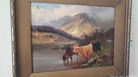 Full view of framed William Sangster oil painting