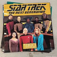 1993 Star Trek: The Next Generation Calendar with cast photo cover