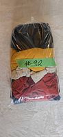Clothing lot bagged for overview