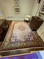 Overall view of rug in room setting