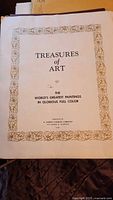 Portfolio title page "Treasures of Art"