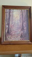 Guardian Angel forest scene framed print