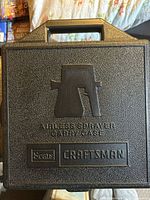 Front of textured black carrying case showing Craftsman branding