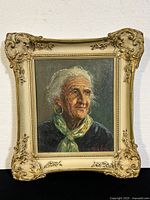 Full view of framed portrait showing overall appearance