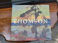 Front cover of the hardcover book titled 'Thomson' showing landscape art with a tree and various colors.