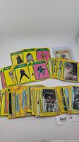 Complete lot of loose Star Wars cards from Series 3 with yellow borders featuring characters and scenes, front and back showing