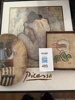 group shot of all three artworks in lot