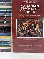 Front cover of the 2012 edition of Canadian Art Sales Index showing artwork and title for 2010-2011 auction season.