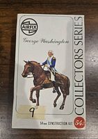 Box front showing Airfix logo, George Washington image on horseback, and series branding