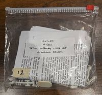 Original sealed plastic bag containing parts of Historex British Infantry 1812-1815 Standard Bearer kit with instruction sheet visible inside.