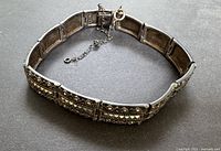 View of full bracelet laid out to showcase design and full length