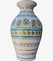 Full view of painted vase front