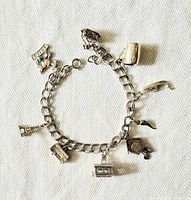 Full view of bracelet showing all nine charms