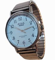 Front view of Timex Acqua Indiglo watch showing dial, hands, and case