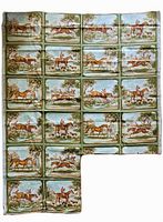 Full view of irregular-shaped fabric piece showing overall panel design