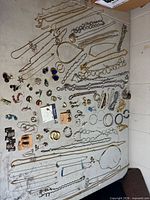 Table view of all jewelry pieces laid out