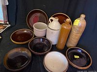 Group shot showing all ten stoneware pieces