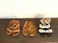 Overview of three pairs of summer sandals