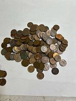 Pile of assorted Canadian copper cents