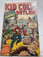 Front cover of Kid Colt Outlaw #95 in bag and board