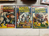 Three Monsters on the Prowl comics (#14, #19, #24)