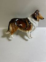 Right side profile of porcelain collie