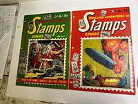 Front covers of Stamps Comics #4 and #5