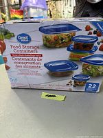 Great Value Food Storage Containers Variety Pack box showing product images and details