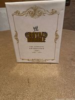 Outer front view of the white and gold WWE Royal Rumble box with 'The Complete Anthology 1988-2007' text.