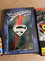 Superman the Movie DVD case showing logo and iconic Superman S shield