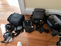 All items laid out on hardwood floor