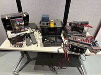 Full view of lot on table showing all items side by side