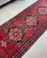 Close-up of central medallion pattern and colors