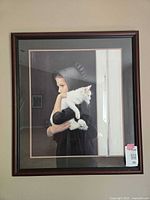 Full view of the framed print 'Sarah' showing the entire artwork and frame.