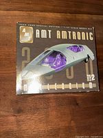 Box front with image of AMT Amtronic Millennium Special Edition futuristic car model, showing 2000 Year Special Edition label and AMT branding.