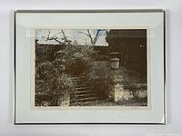 Framed mezzotint print showing full artwork including mat and frame